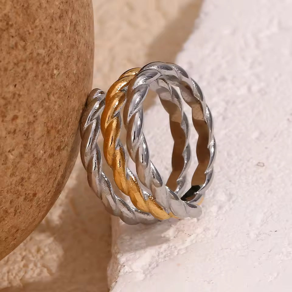 ANILLO DOBLE TONO AJUSTABLE