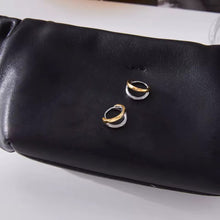 Cargar imagen en el visor de la galería, ARGOLLAS MINI DOBLES - DOBLE TONO
