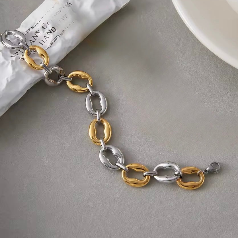 PULSERA DOBLE TONO
