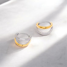 Cargar imagen en el visor de la galería, ARGOLLAS MINI DOBLES - DOBLE TONO
