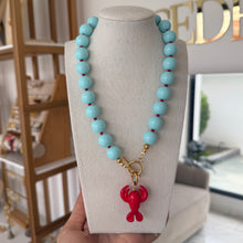 Cargar imagen en el visor de la galería, COLLAR TURQUESA LANGOSTA DOBLE USO (DIJE DESMONTABLE)
